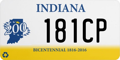 IN license plate 181CP