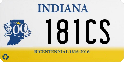 IN license plate 181CS