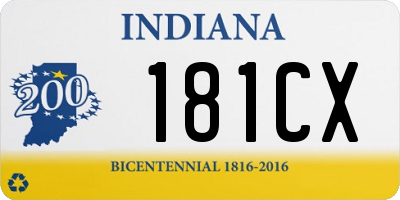 IN license plate 181CX