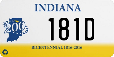 IN license plate 181D