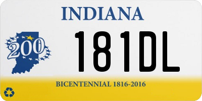 IN license plate 181DL