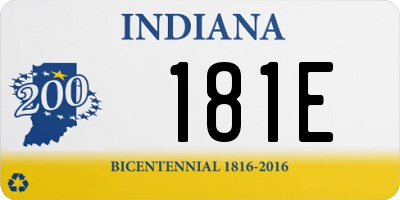 IN license plate 181E