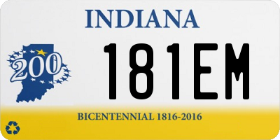 IN license plate 181EM