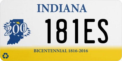 IN license plate 181ES