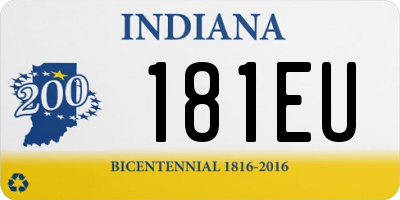 IN license plate 181EU