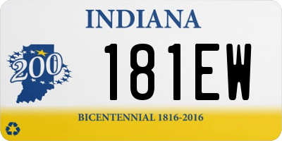 IN license plate 181EW