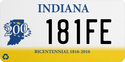 IN license plate 181FE