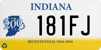 IN license plate 181FJ