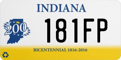IN license plate 181FP