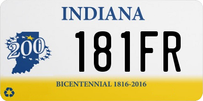 IN license plate 181FR