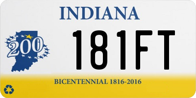 IN license plate 181FT