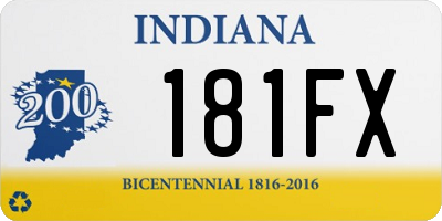 IN license plate 181FX