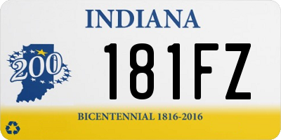 IN license plate 181FZ