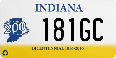 IN license plate 181GC