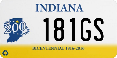 IN license plate 181GS