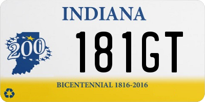 IN license plate 181GT