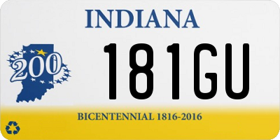 IN license plate 181GU