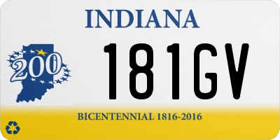 IN license plate 181GV