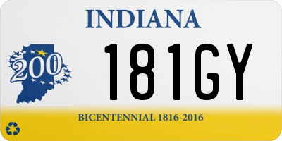 IN license plate 181GY