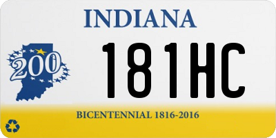 IN license plate 181HC