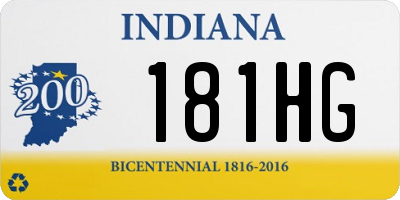 IN license plate 181HG