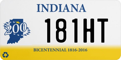 IN license plate 181HT