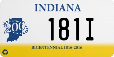 IN license plate 181I