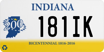 IN license plate 181IK