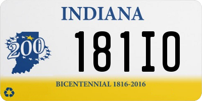 IN license plate 181IO