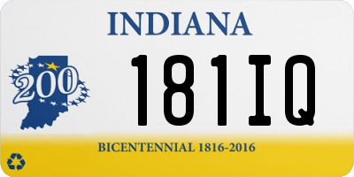 IN license plate 181IQ