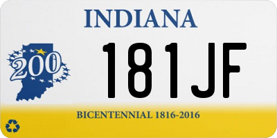 IN license plate 181JF