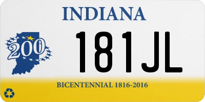 IN license plate 181JL