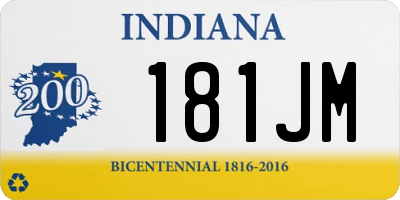 IN license plate 181JM