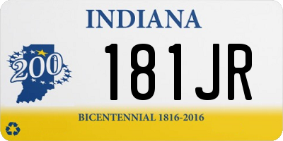 IN license plate 181JR