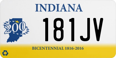 IN license plate 181JV