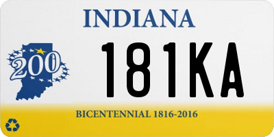 IN license plate 181KA