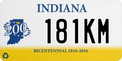 IN license plate 181KM