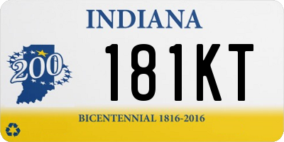 IN license plate 181KT
