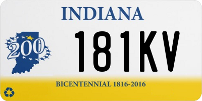 IN license plate 181KV