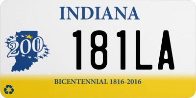 IN license plate 181LA