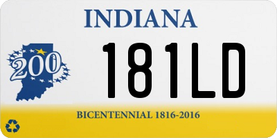 IN license plate 181LD