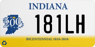IN license plate 181LH