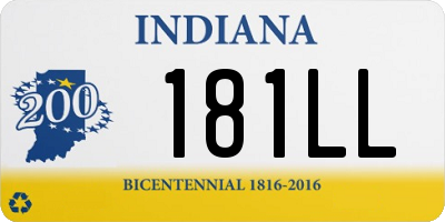 IN license plate 181LL