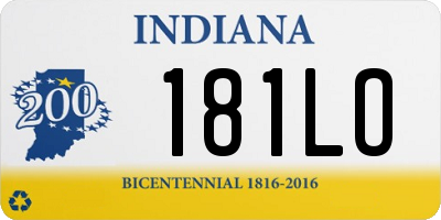 IN license plate 181LO