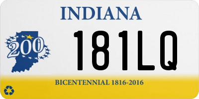 IN license plate 181LQ