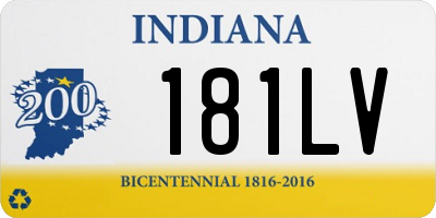 IN license plate 181LV