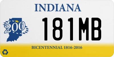 IN license plate 181MB