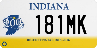 IN license plate 181MK