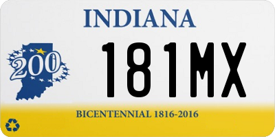 IN license plate 181MX