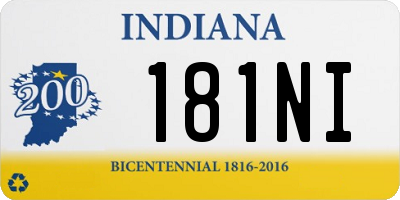 IN license plate 181NI